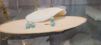 aretes pantallas en larimar